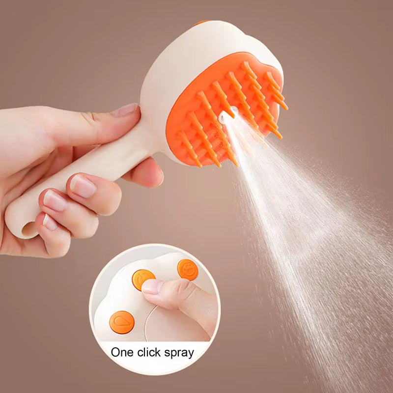 Steamy Cat Brush Electric Cat Brush with Steam Spray for Massage Pet Grooming Comb Hair Removal Combs
