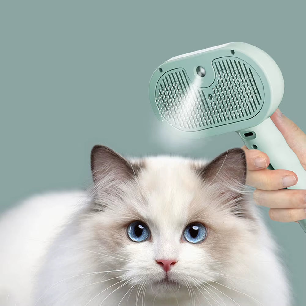 3 in 1 Cat Steam Brush Pet Spray Hair Removal Comb Cat Hair Brush Pet Brush for Shedding & Grooming for Cats Dogs Small Animals