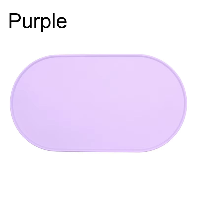 Dog Feed Mats Easy to Clean Non-Slip Pet Feeding Water Supplies Silicone Pet Bowl Mat Placemat Waterproof Prevent Spills