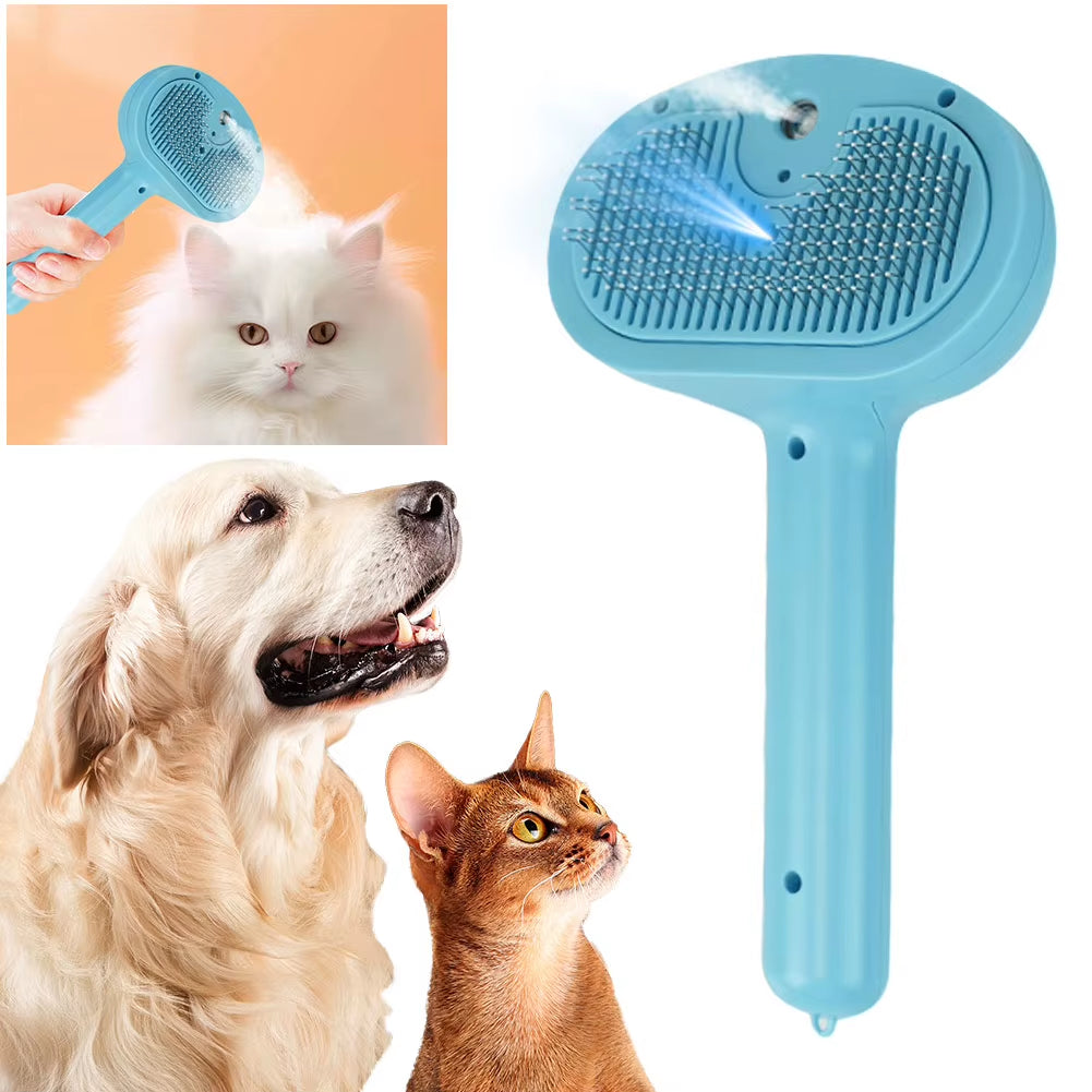 Cat Steam Brush Hair Remover Brush Multi-Function Cat Grooming Brush Cat Shedding Comb Dematting Comb for Small & Large Pets