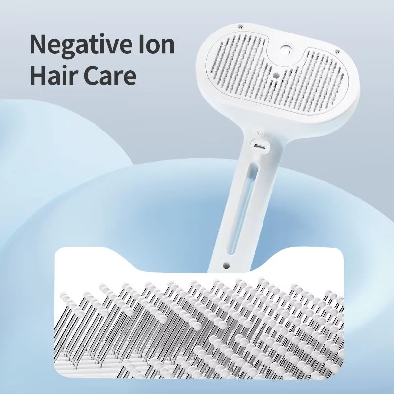 Pet Spray Hair Comb Professional Electric Hair Straightener Comb Brush for Cat Pet Massage Comb Steam Brush for Hair Care
