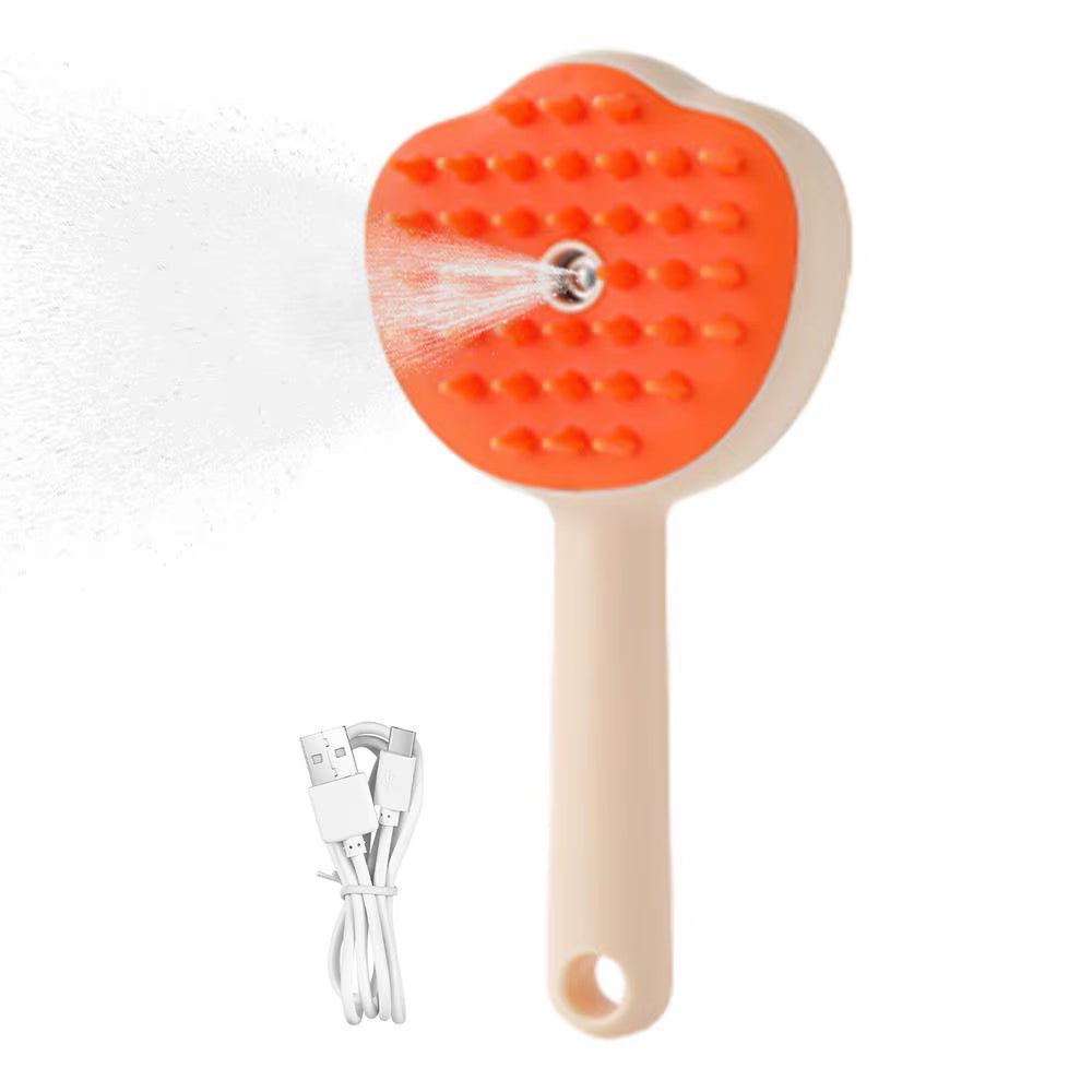 Steamy Cat Brush Electric Cat Brush with Steam Spray for Massage Pet Grooming Comb Hair Removal Combs