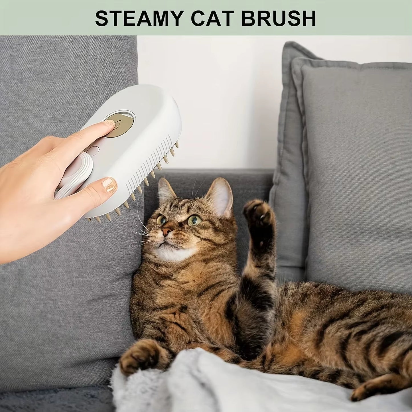 3 in 1 Cat Steam Brush, Pet Steam Groomer Comb, Cat Steam Brush for Cats Dogs, 2025 New Pet Steam Hair Steamy Brushes