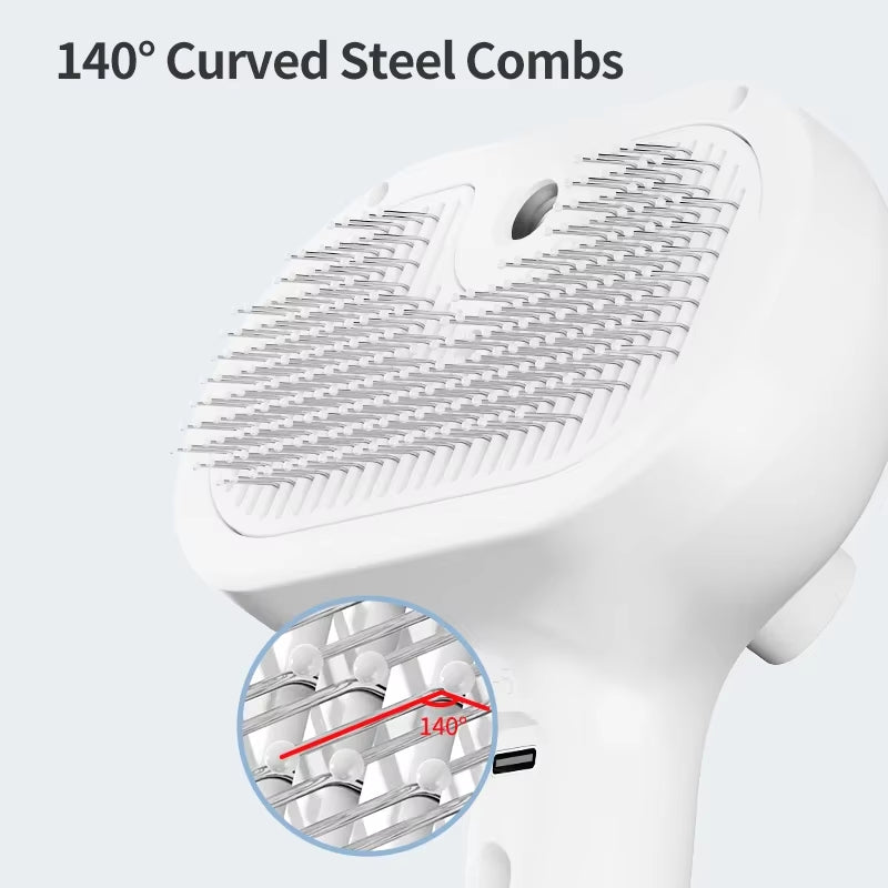 Pet Spray Hair Comb Professional Electric Hair Straightener Comb Brush for Cat Pet Massage Comb Steam Brush for Hair Care