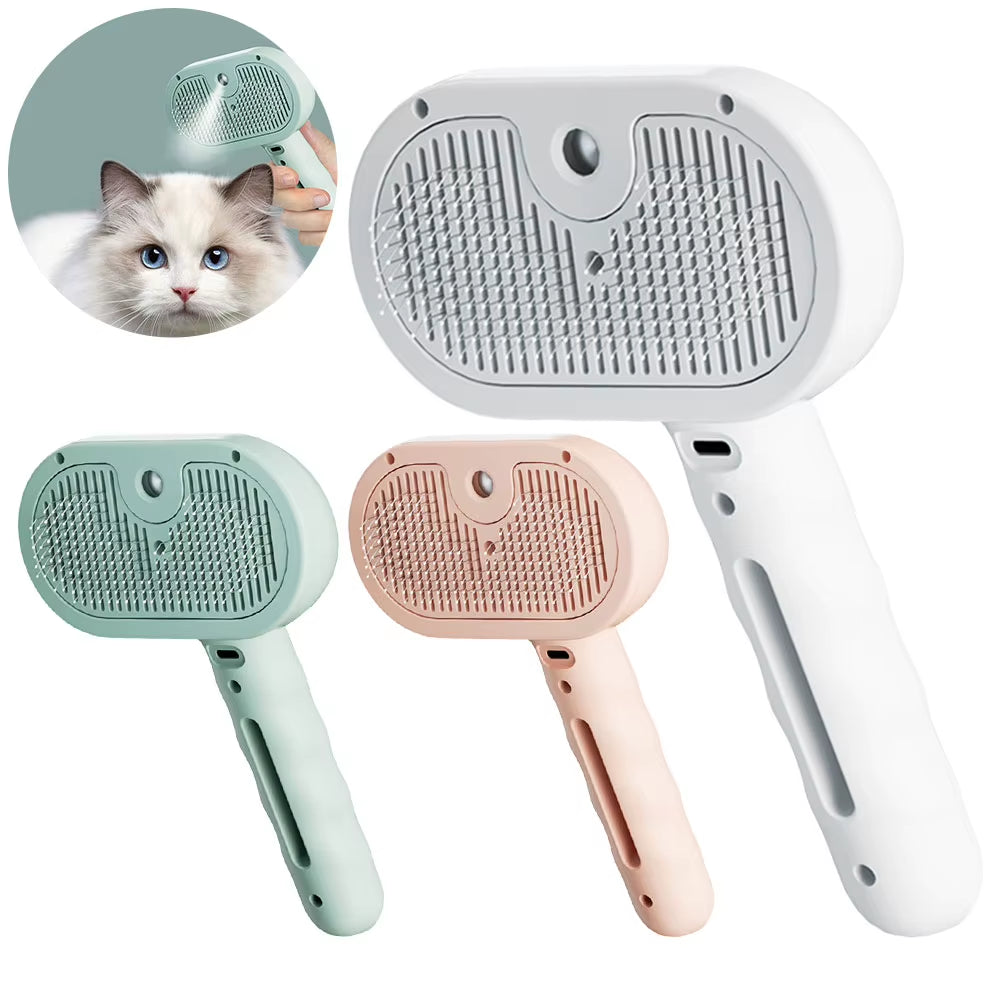 3 in 1 Cat Steam Brush Pet Spray Hair Removal Comb Cat Hair Brush Pet Brush for Shedding & Grooming for Cats Dogs Small Animals