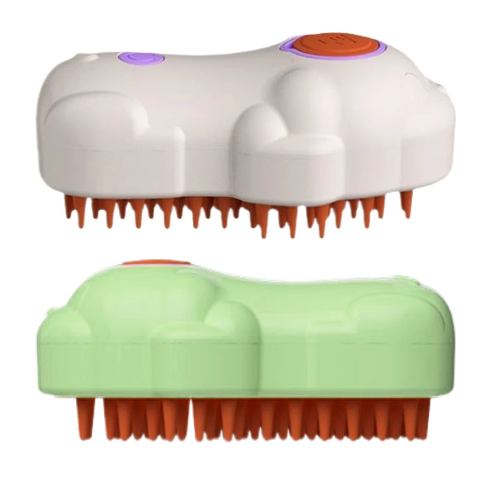 3 in 1 Cat Bath Brush Multifunction Steaming Grooming Brush Rechargeable Cat Shedding Comb for Long/Short Hair Cats