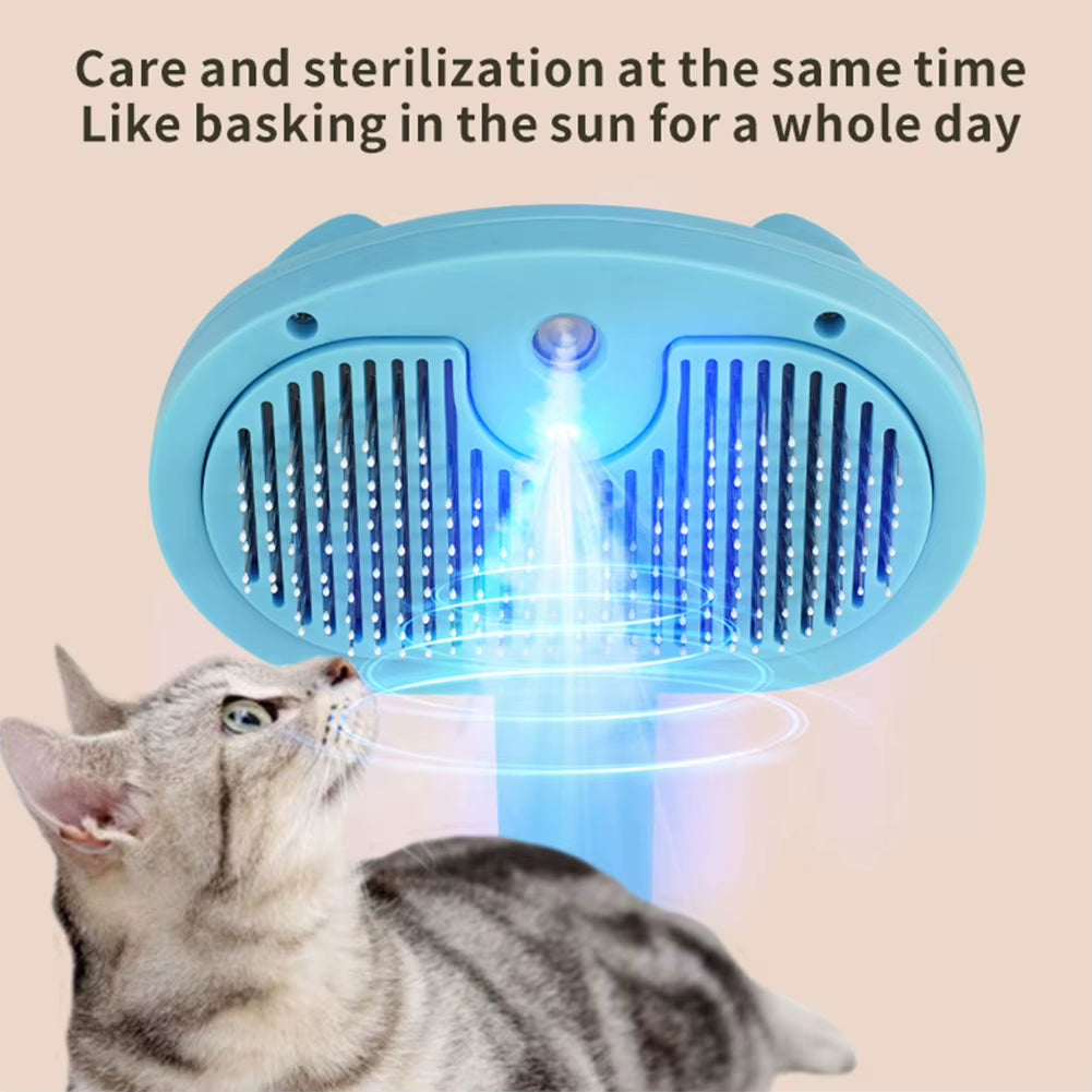 Cat Steam Brush Hair Remover Brush Multi-Function Cat Grooming Brush Floating Hair Brush Dematting Comb for Dogs Cats