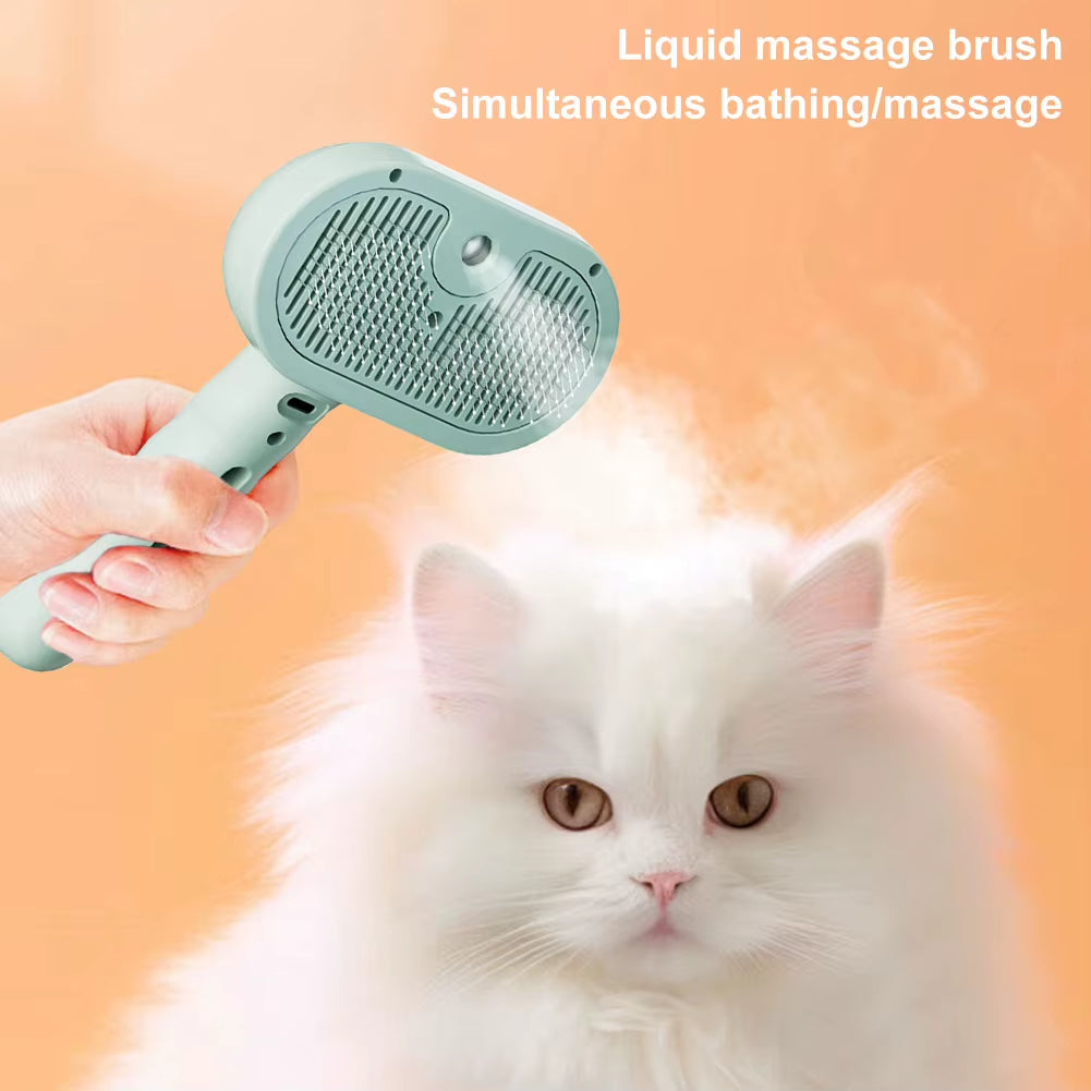 3 in 1 Cat Steam Brush Cat Hair Brush Cat Brush Pet Hair Cleaning Brush Comb for Shedding & Grooming for Cats Dogs Small Animals