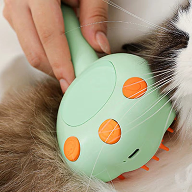 Steamy Cat Brush Electric Cat Brush with Steam Spray for Massage Pet Grooming Comb Hair Removal Combs