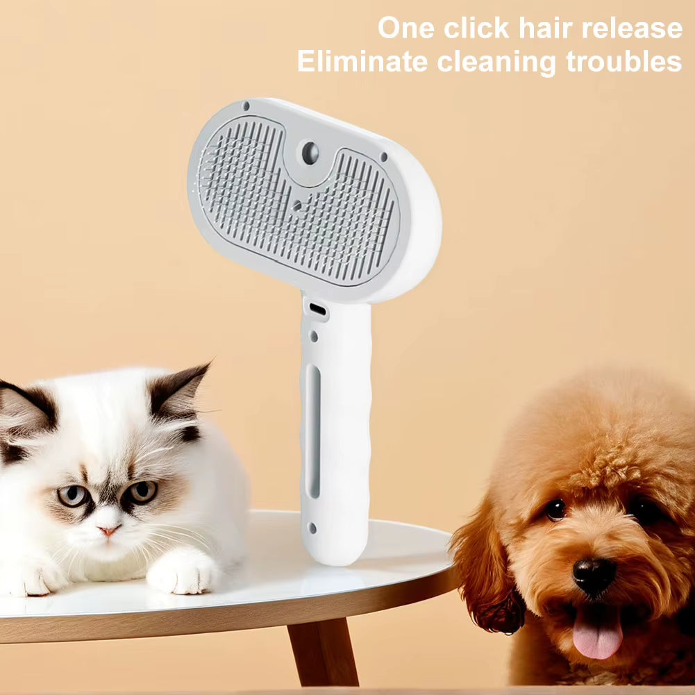 3 in 1 Cat Steam Brush Cat Hair Brush Cat Brush Pet Hair Cleaning Brush Comb for Shedding & Grooming for Cats Dogs Small Animals