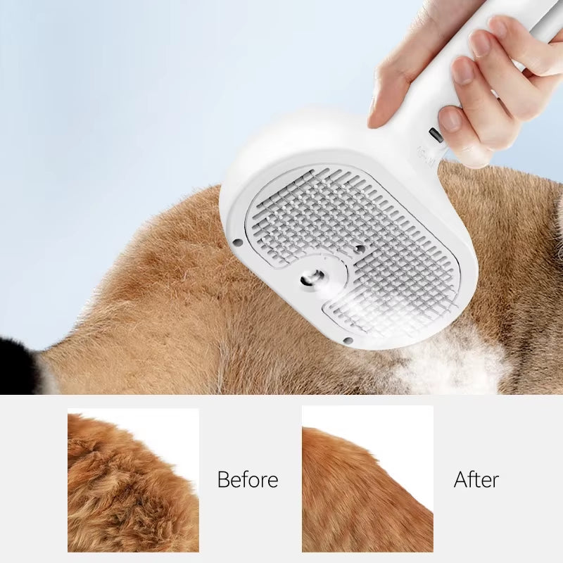 Pet Spray Hair Comb Professional Electric Hair Straightener Comb Brush for Cat Pet Massage Comb Steam Brush for Hair Care