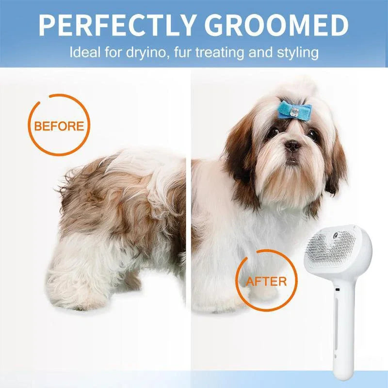 Pet Spray Hair Comb, Pet Hair Remover Cleaning Brush, Cats Grooming Dog Accessories Tools, Dematting Water Mist Humidifier Comb