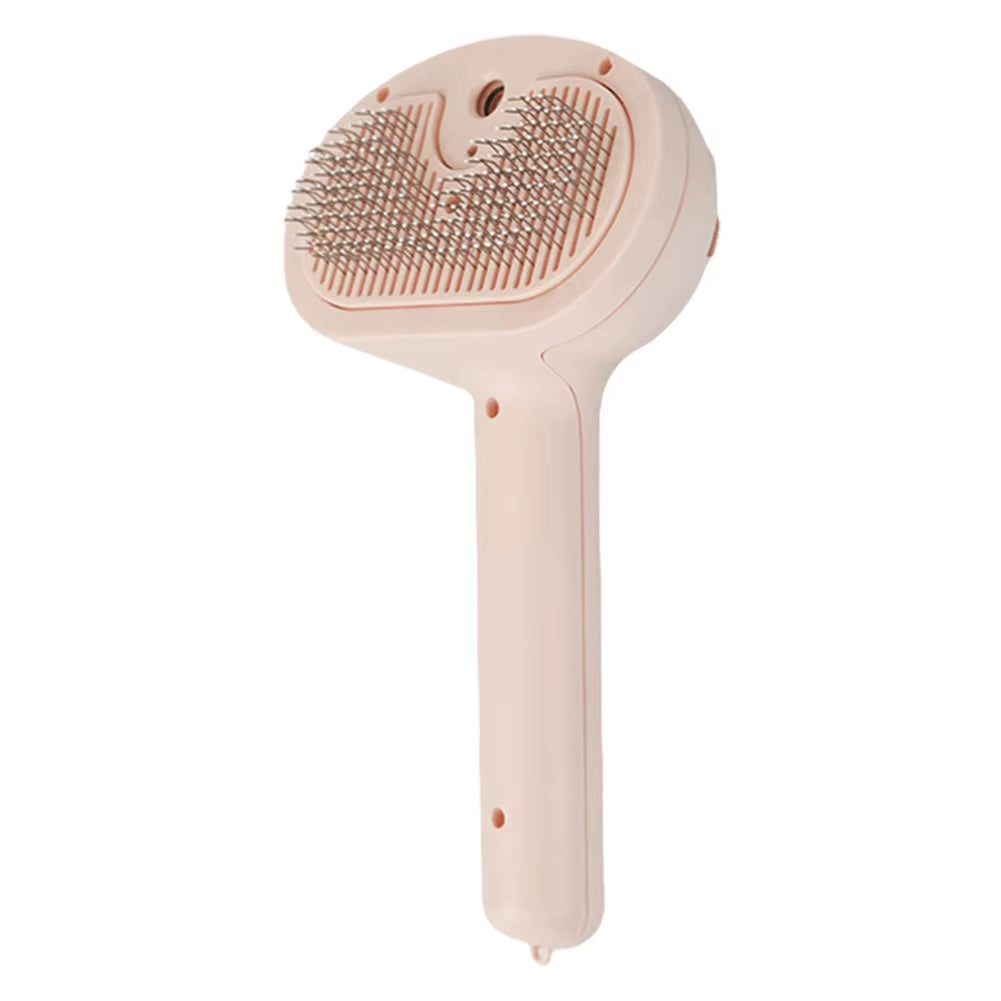 Cat Steam Brush with Release Button Cat Steamy Brush Rechargeable Massage Grooming Brush for Long and Short Hair Dogs and Cats