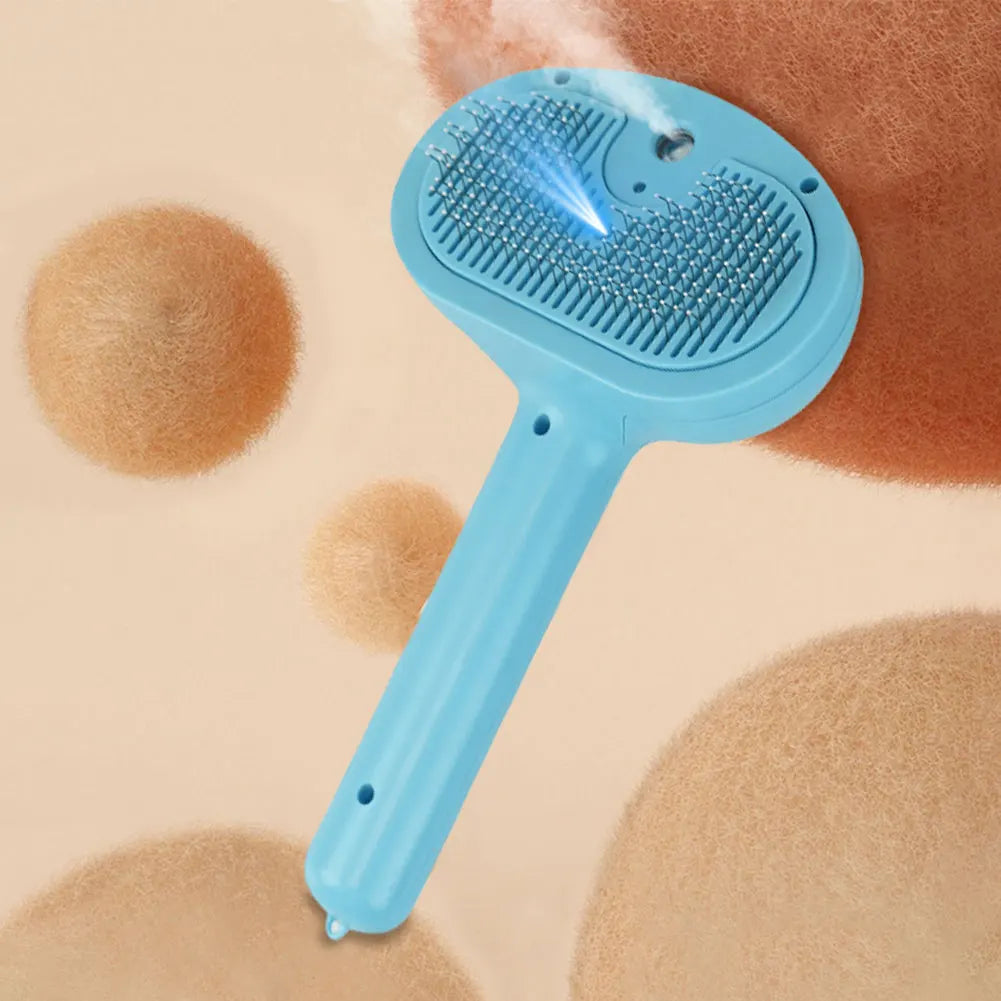 Cat Steam Brush Hair Remover Brush Multi-Function Cat Shedding Comb Floating Hair Brush Dematting Comb for Dogs Cats