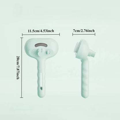 Pet Comb Steam Massage Brush Soft Tooth Spray Universal Brush 3In1 Hair Removal Multifunctional Massage Comb USB Spray Brush For
