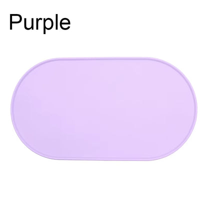 Dog Feed Mats Easy to Clean Non-Slip Pet Feeding Water Supplies Silicone Pet Bowl Mat Placemat Waterproof Prevent Spills