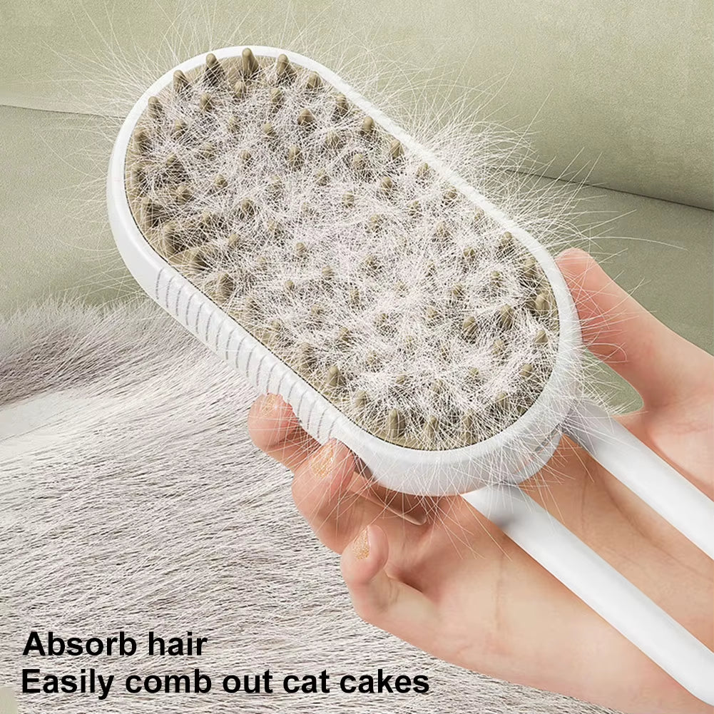 Cat Steam Brush Cat Brush 3 in 1 Pet Hair Cleaning Brush Comb for Dogs Cats for Removing Tangled and Loosse Hair