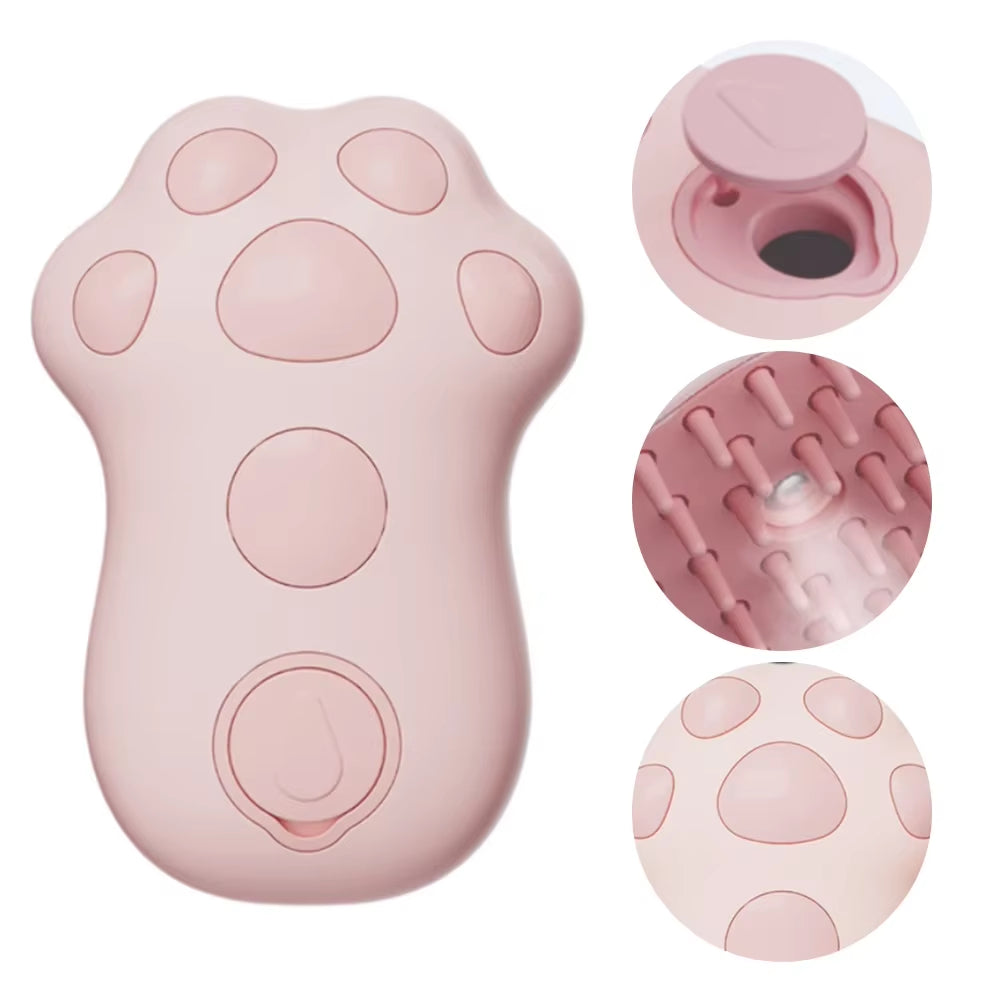 Cat Bath Brush 3 in 1 Multifunction Steaming Grooming Brush Rechargeable Dog Spray Brush for Long/Short Hair Pets Massage Comb