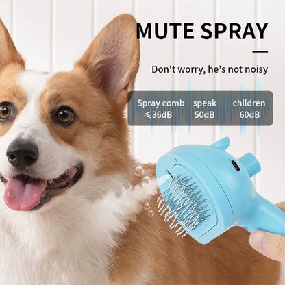 Cat Steam Brush Hair Remover Brush Cat Grooming Brush Cat Shedding Comb Floating Hair Brush for Small & Large Pets