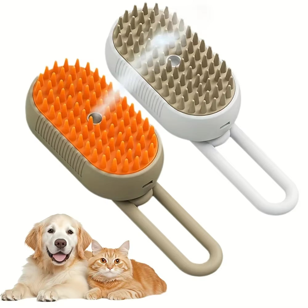 3 in 1 Cat Steam Brush, Pet Steam Groomer Comb, Cat Steam Brush for Cats Dogs, 2025 New Pet Steam Hair Steamy Brushes