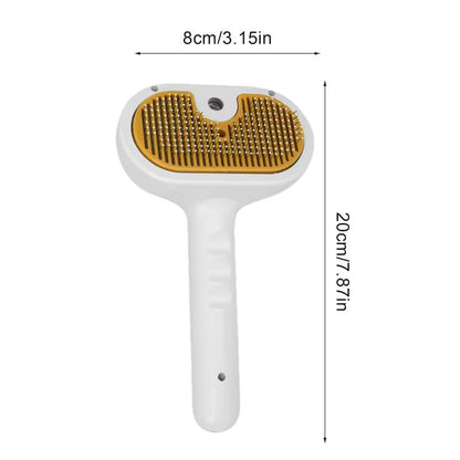 Rechargeable Steam Cat Grooming Brush Steamy to Remove Loose Hair Multifunctional Spray Massage Pet Comb with Release Button