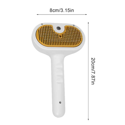 Rechargeable Steam Cat Grooming Brush Steamy to Remove Loose Hair Multifunctional Spray Massage Pet Comb with Release Button