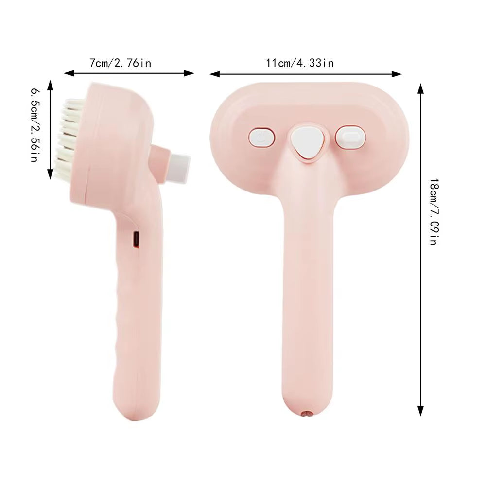 Cat Dog Steam Brush Pets Steam Brush Electric Hair Removal Spray Massage Pet Grooming Shedding Tool Electric Spray Massage Comb